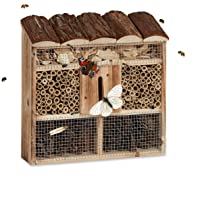 Los mejores  - Relaxdays Insektenhotel Zum Aufhängen- Bienenhotel- Schmetterlingshaus- Geflämmtes Holz- HBT: 31 x 3 Casa para Insectos…
